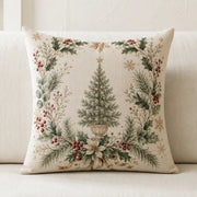 Linen Christmas Pillow Covers - Style 5 browser generated product photo
