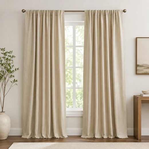 Neutral Plaid Curtains Modern Plaid Curtains Berge - Beige browser generated product photo