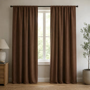 Window Plaid Curtains Windowpane Plaid Curtains Genia - Brown browser generated product photo