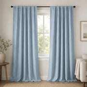 Window Plaid Curtains Windowpane Plaid Curtains Genia - Light blue browser generated product photo