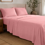 Ultra-Soft Easy Care Bed Sheets - Pink browser generated product photo