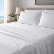 Breathable & Cooling Hotel Luxury Sheet Set - Hotel White Sheet browser generated product photo