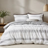 Linen Extra Soft Bedding Set - White+Gray browser generated product photo