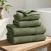 Quick Dry Lint Free Bath Towel 4 Pack - Green browser generated product photo