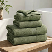 Hand Towel Organic 100% Cotton 4 Pack - Green browser generated product photo