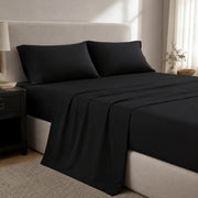 Linen Feel Super Soft Comfortable Bedding Set - Black browser generated product photo