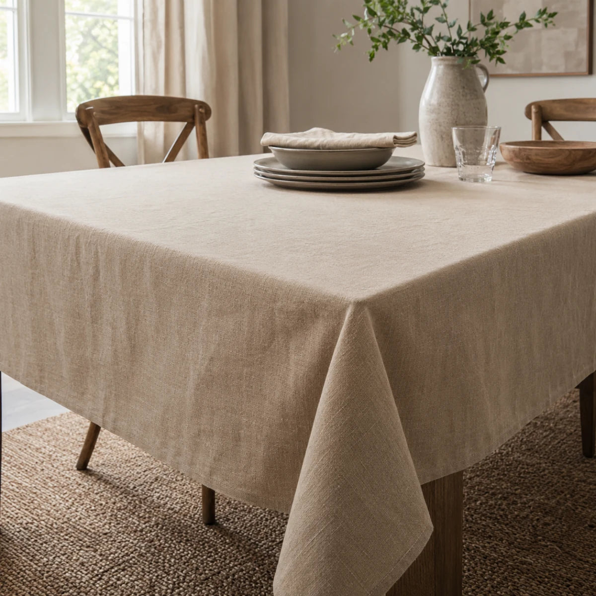 Tablecloths for Rectangle Tables - Beige browser generated product photo