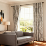 gray printed curtains