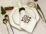 100% Linen Christmas Napkin With Custom Embroidery - Fredesigner