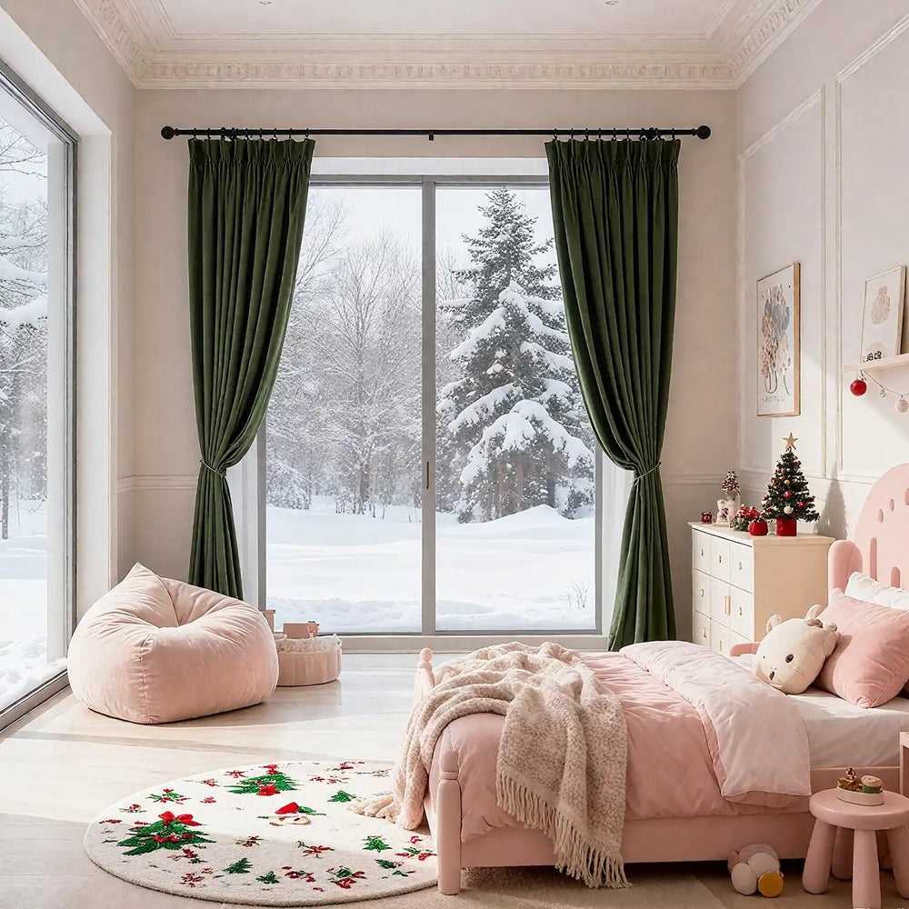 kids room curtains or Christmas