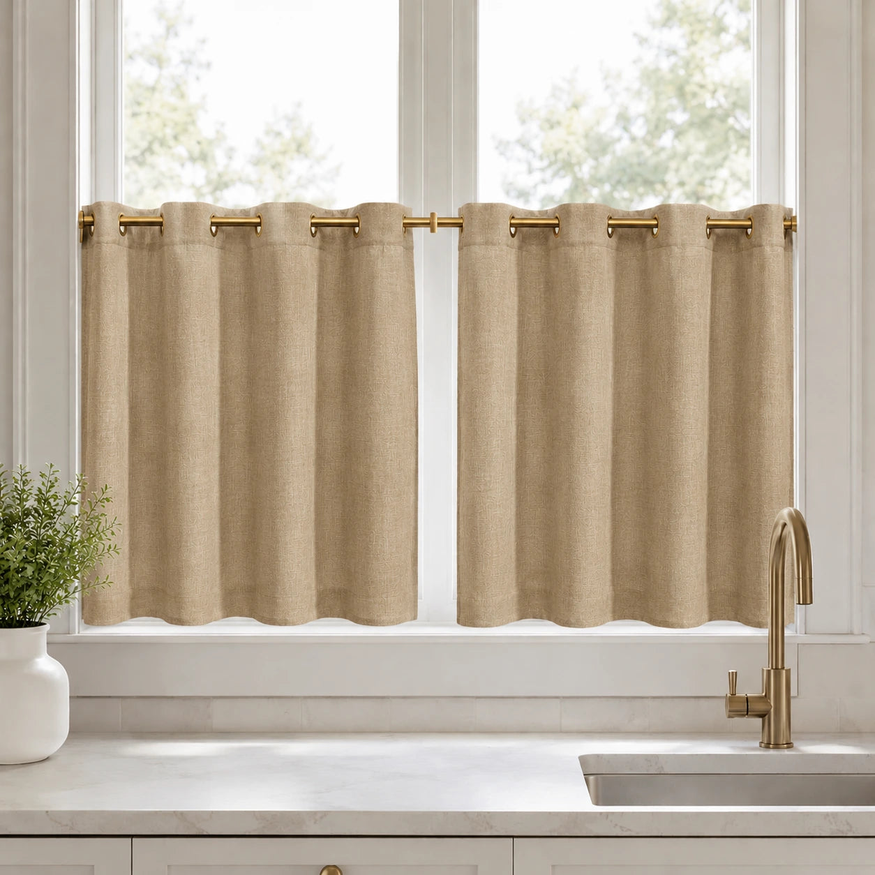 Lengths Window Curtain Sedge - #7084-13 Tan browser generated product photo