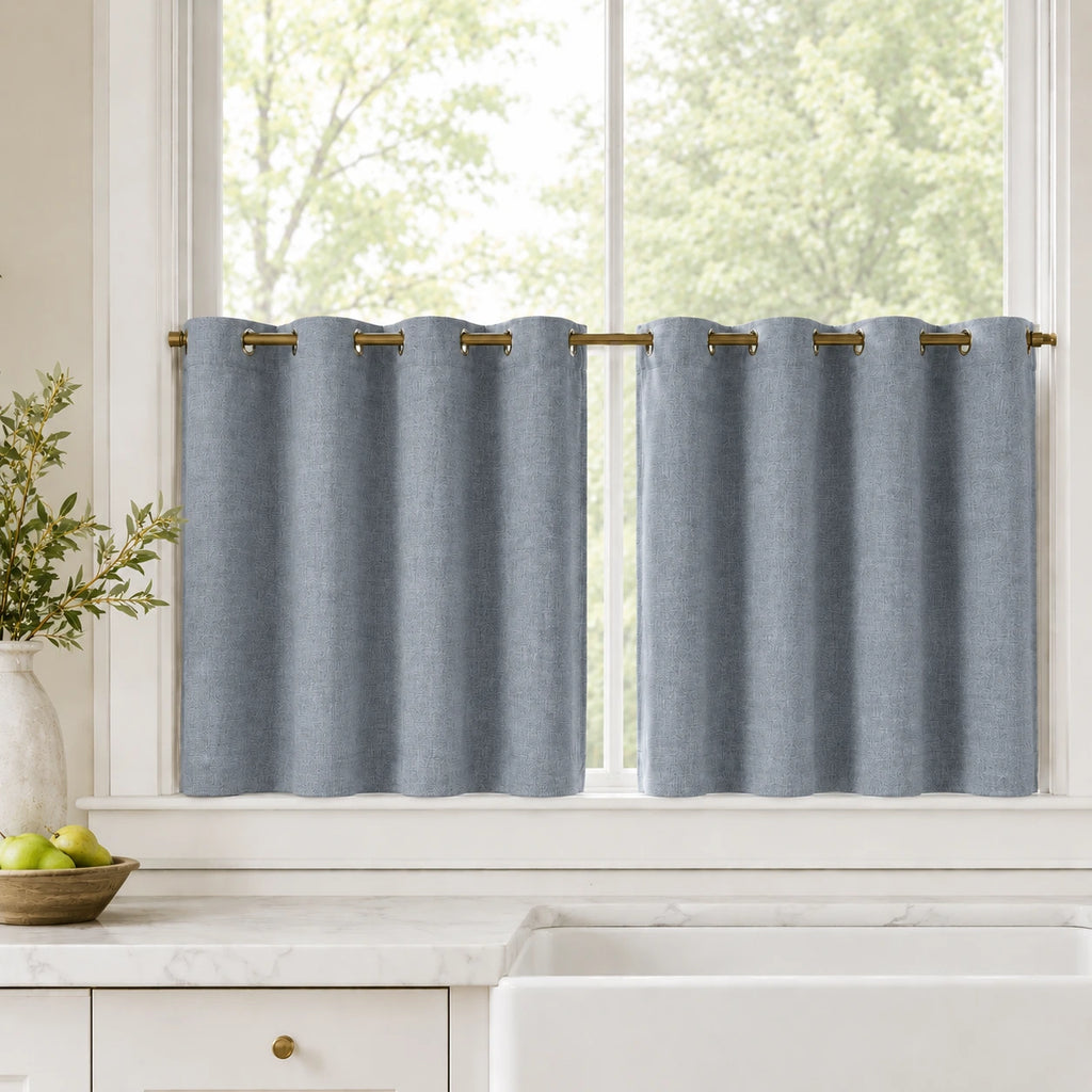 Lengths Window Curtain Sedge - #7084-18 Smoke Blue browser generated product photo