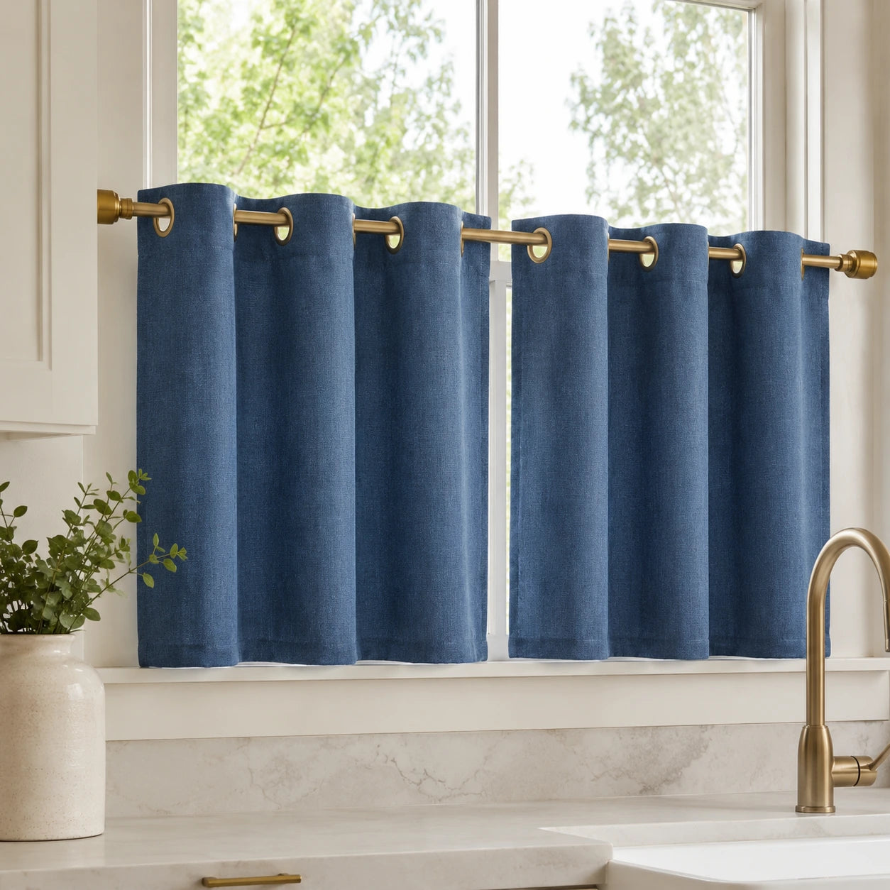 Lengths Window Curtain Sedge - #7084-27 Dark Blue browser generated product photo
