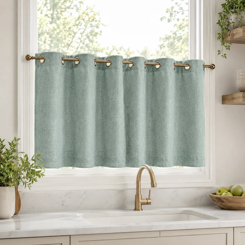 Lengths Window Curtain Sedge - #7084-28 Aqua Haze browser generated product photo