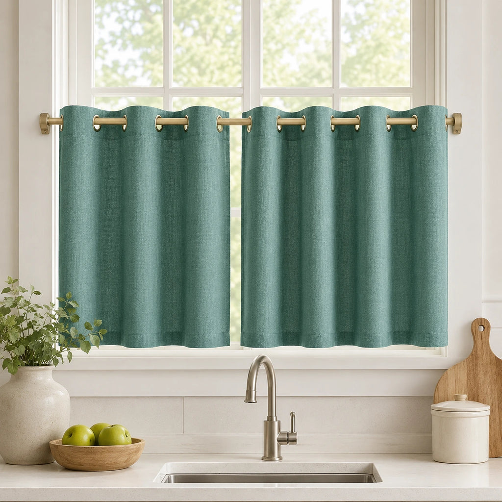 Lengths Window Curtain Sedge - #7084-30 Teal browser generated product photo