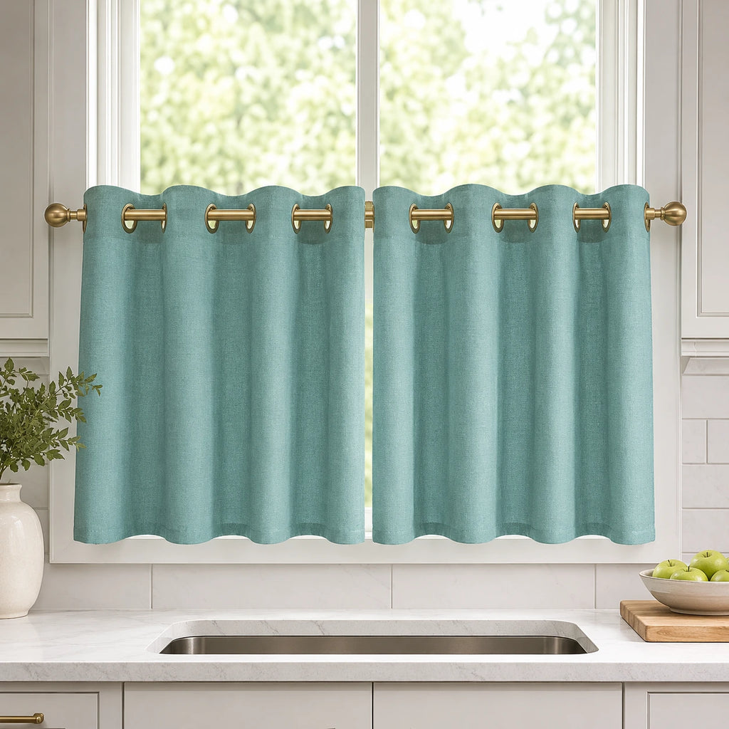 Lengths Window Curtain Sedge - #7084-31 Turquoise browser generated product photo