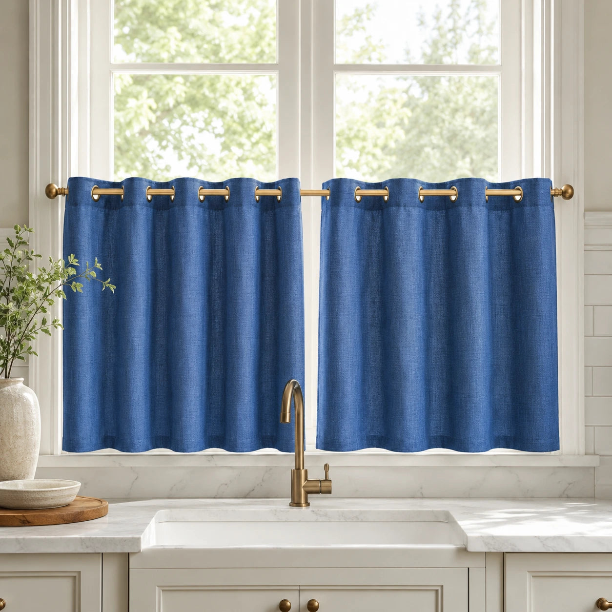Lengths Window Curtain Sedge - #7084-35 Royal Blue browser generated product photo