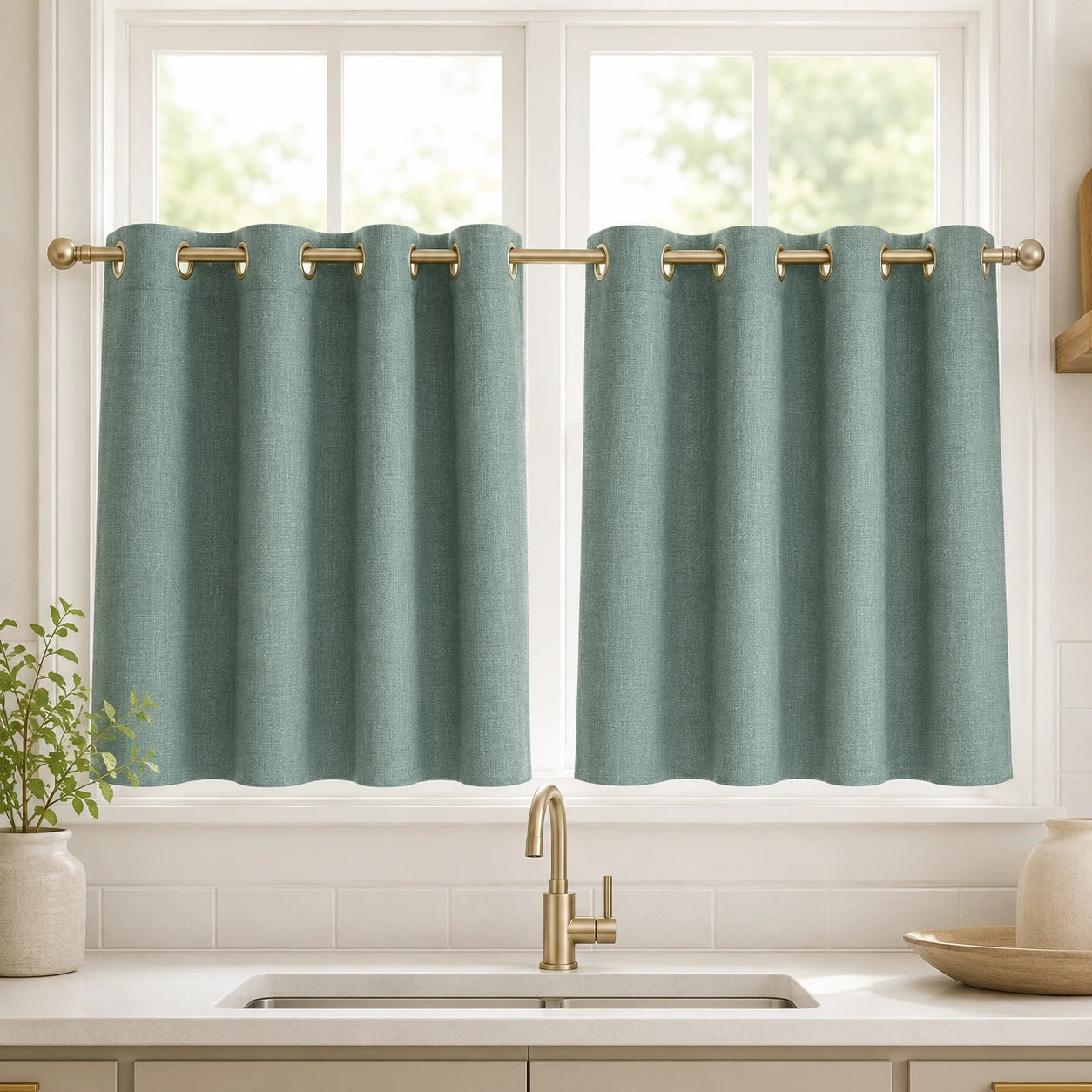 Lengths Window Curtain Sedge - #7084-36 Azure browser generated product photo