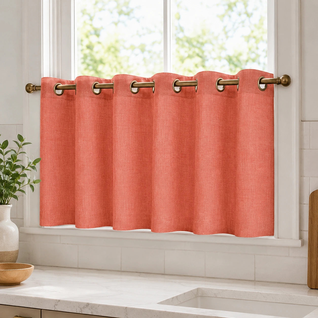 Lengths Window Curtain Sedge - #7084-47 Coral browser generated product photo
