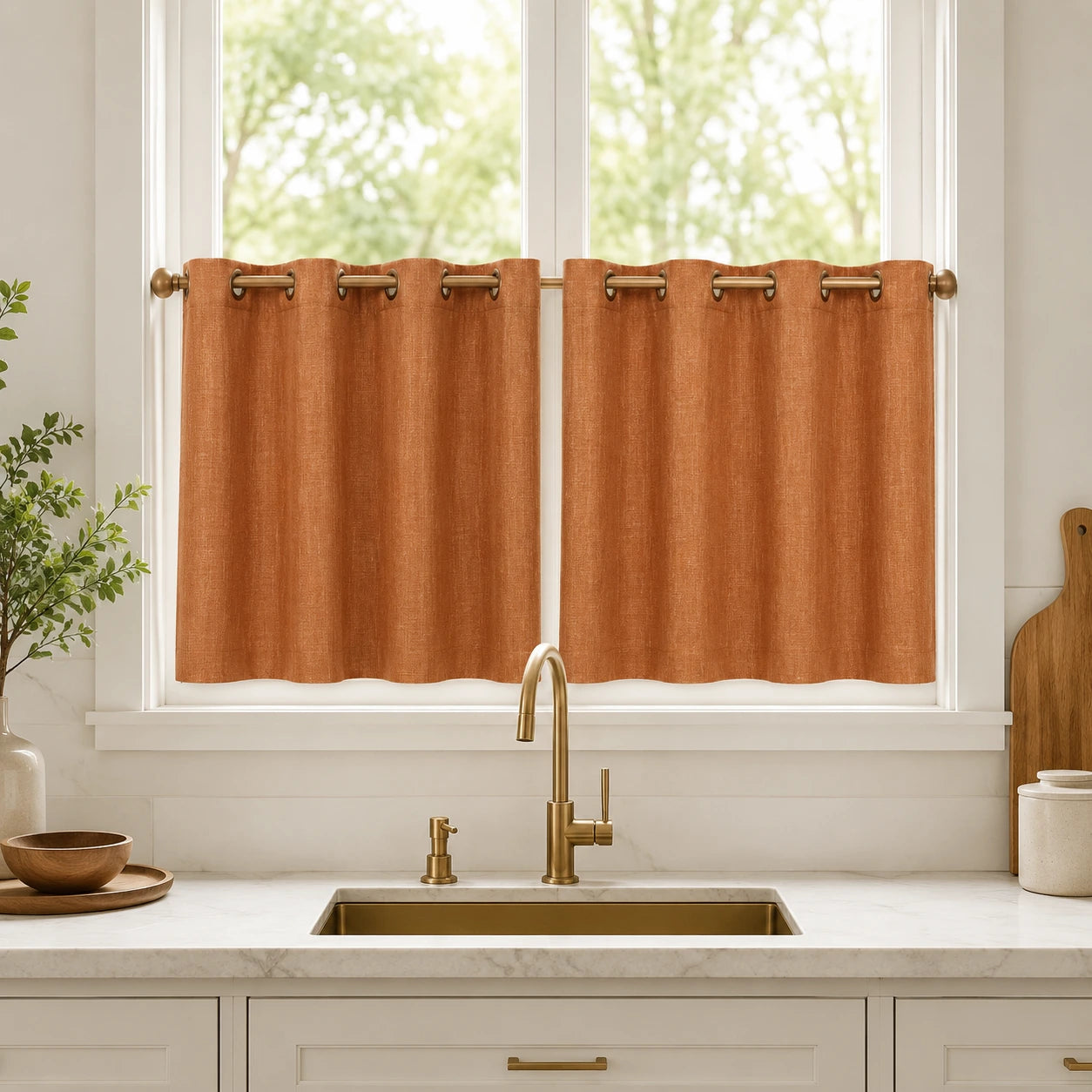 Lengths Window Curtain Sedge - #7084-48 Orange Copper browser generated product photo