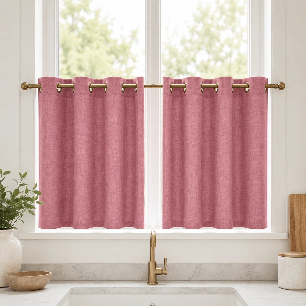 Lengths Window Curtain Sedge - #7084-49 Dark Pink browser generated product photo