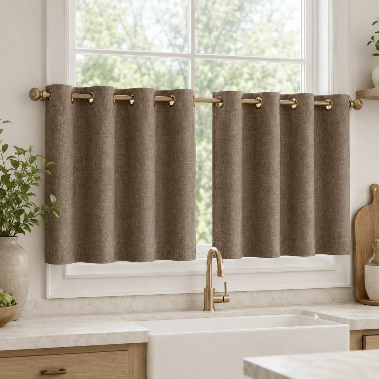 Lengths Window Curtain Sedge - #7084-59 Brown browser generated product photo