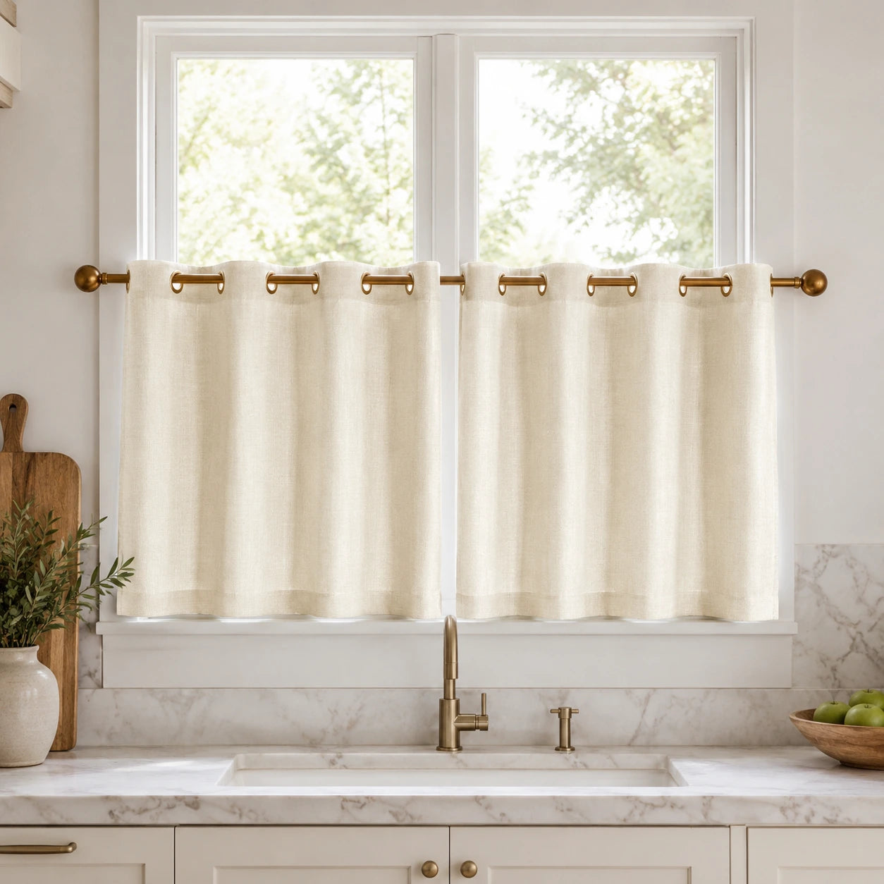 Lengths Window Curtain Sedge - #7084-7 Gardenia browser generated product photo