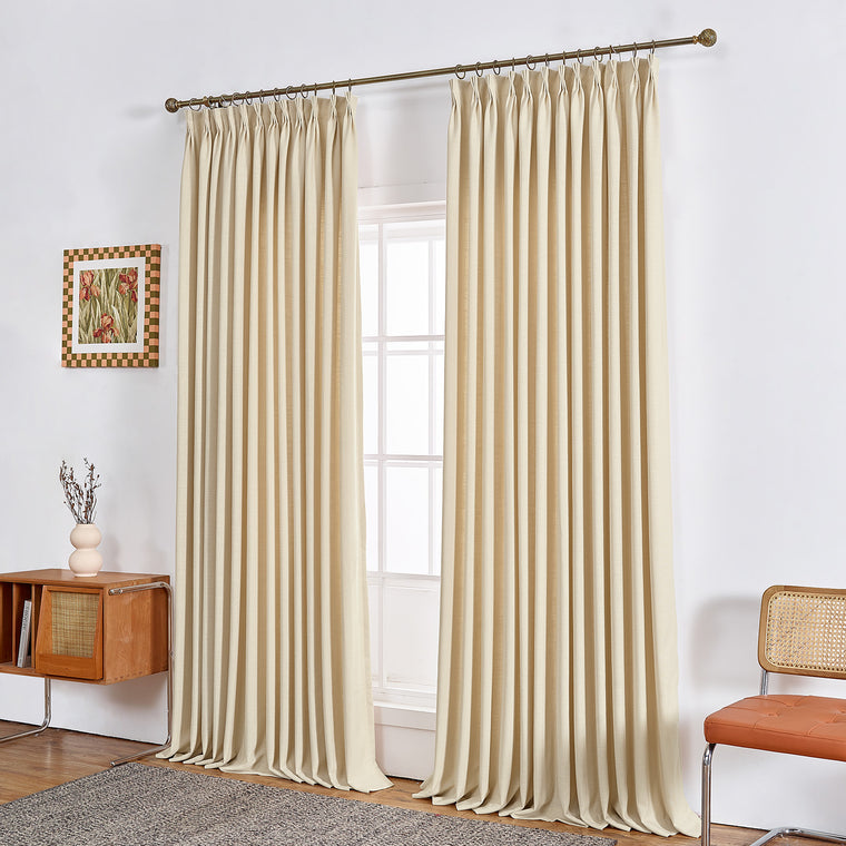 Linen Drapery Pinch Pleat with Unlined Moab