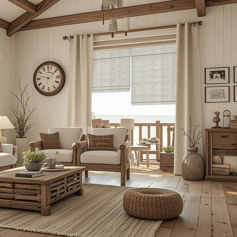 Custom 100% Bamboo Roman Shade Blind for Windows or Doors【2025-DF01/02】