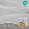100% Linen White/Beige Solid Flat Sheet 3PCS Sets - Fredesigner