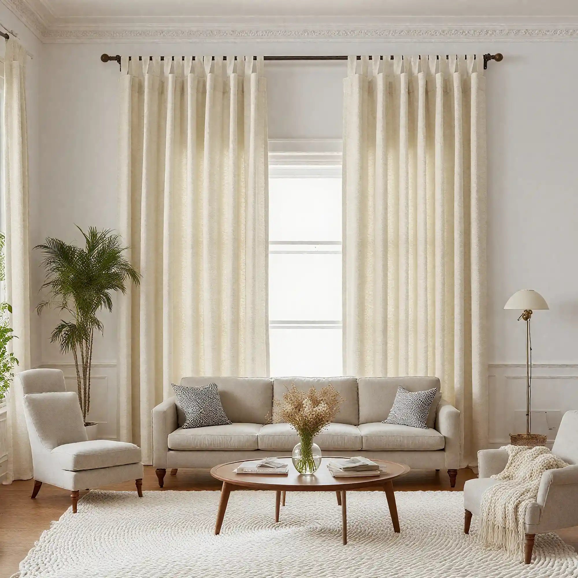 living room window curtains
