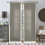 Luxury Curtains for Living Room Moab - #2029-0 Warm White browser generated product photo