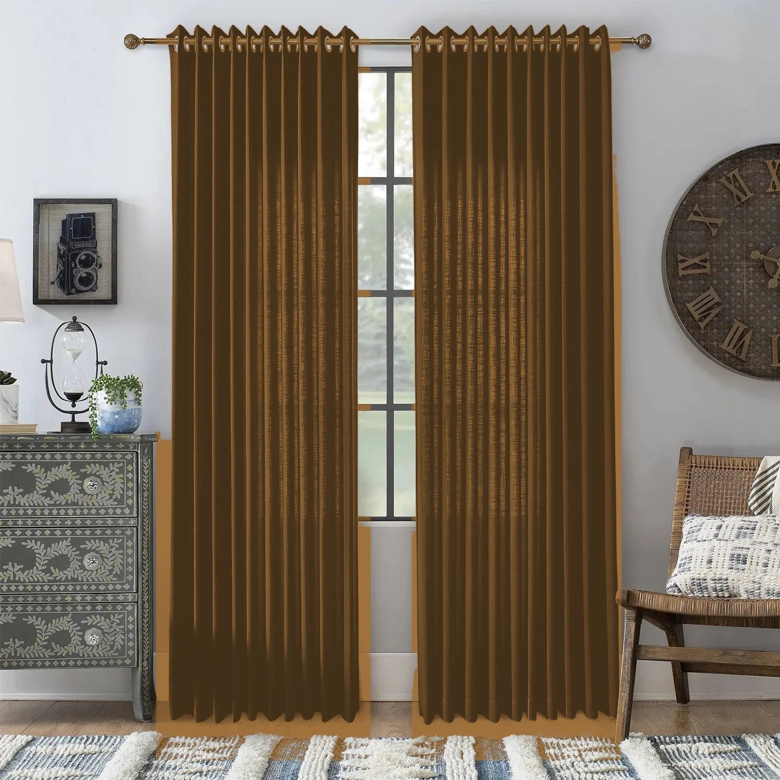 Luxury Curtains for Living Room Moab - #2029-13 Bronze browser generated product photo