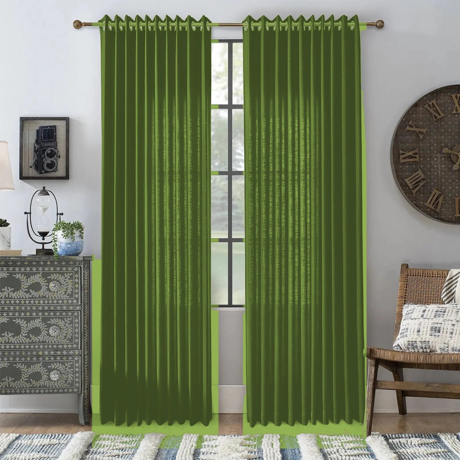 Luxury Curtains for Living Room Moab - #2029-17 Kiwi browser generated product photo