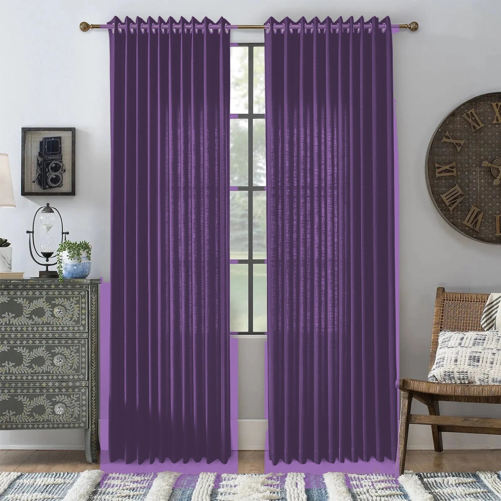 Luxury Curtains for Living Room Moab - #2029-20 Violet browser generated product photo