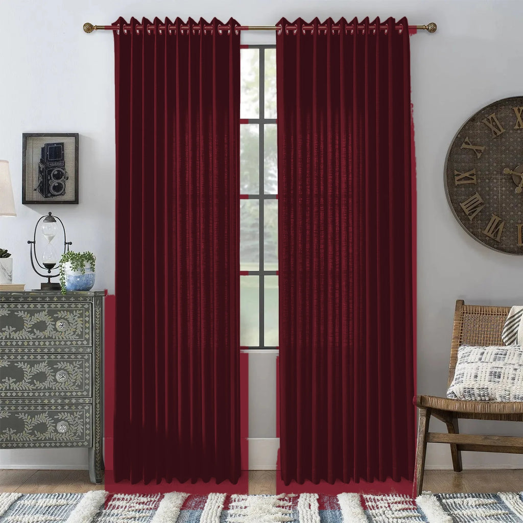 Luxury Curtains for Living Room Moab - #2029-22 Wine Red browser generated product photo