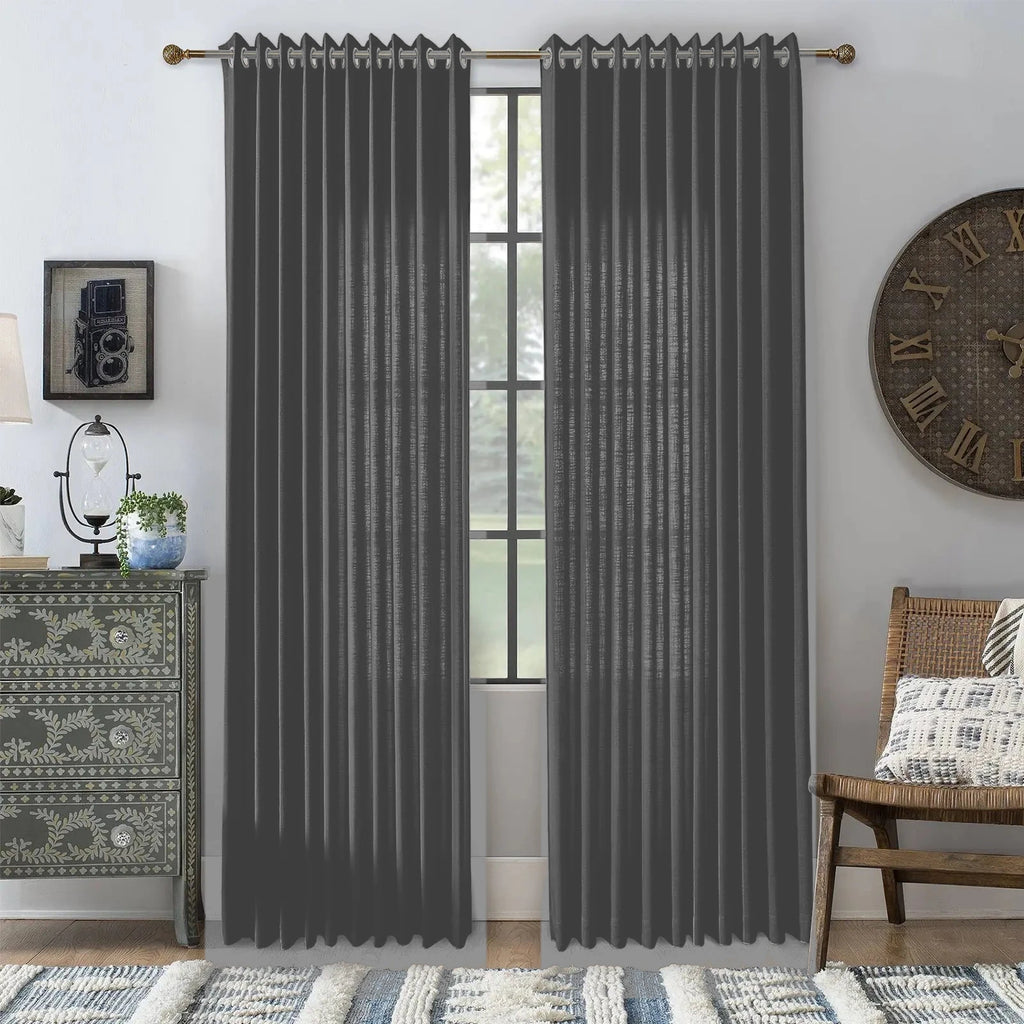 Luxury Curtains for Living Room Moab - #2029-26 Medium Gray browser generated product photo