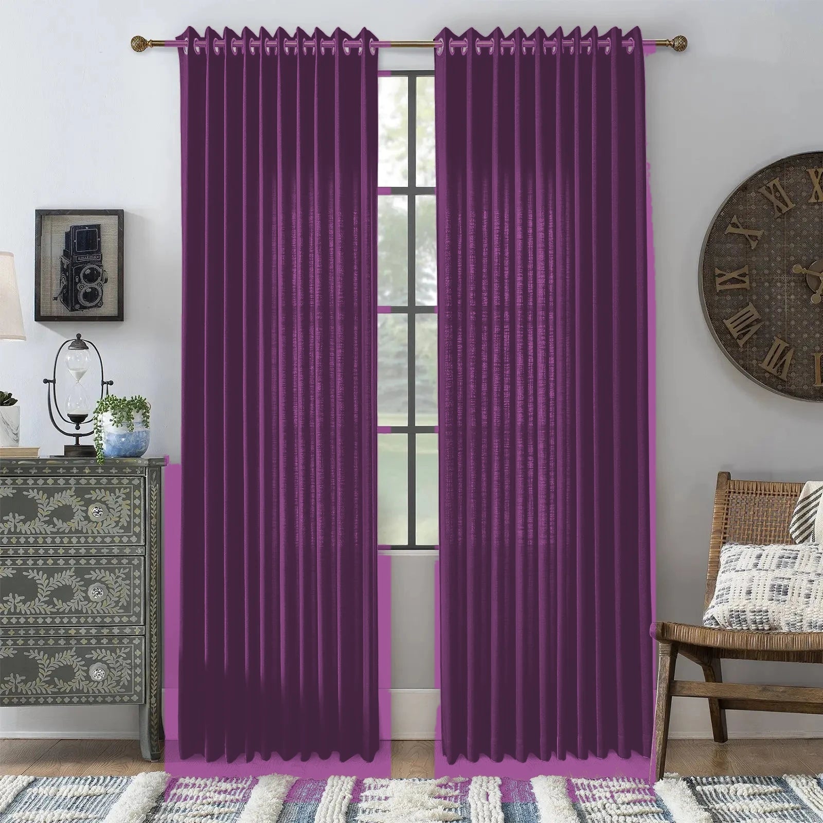 Luxury Curtains for Living Room Moab - #2029-31 Tulip Purple browser generated product photo
