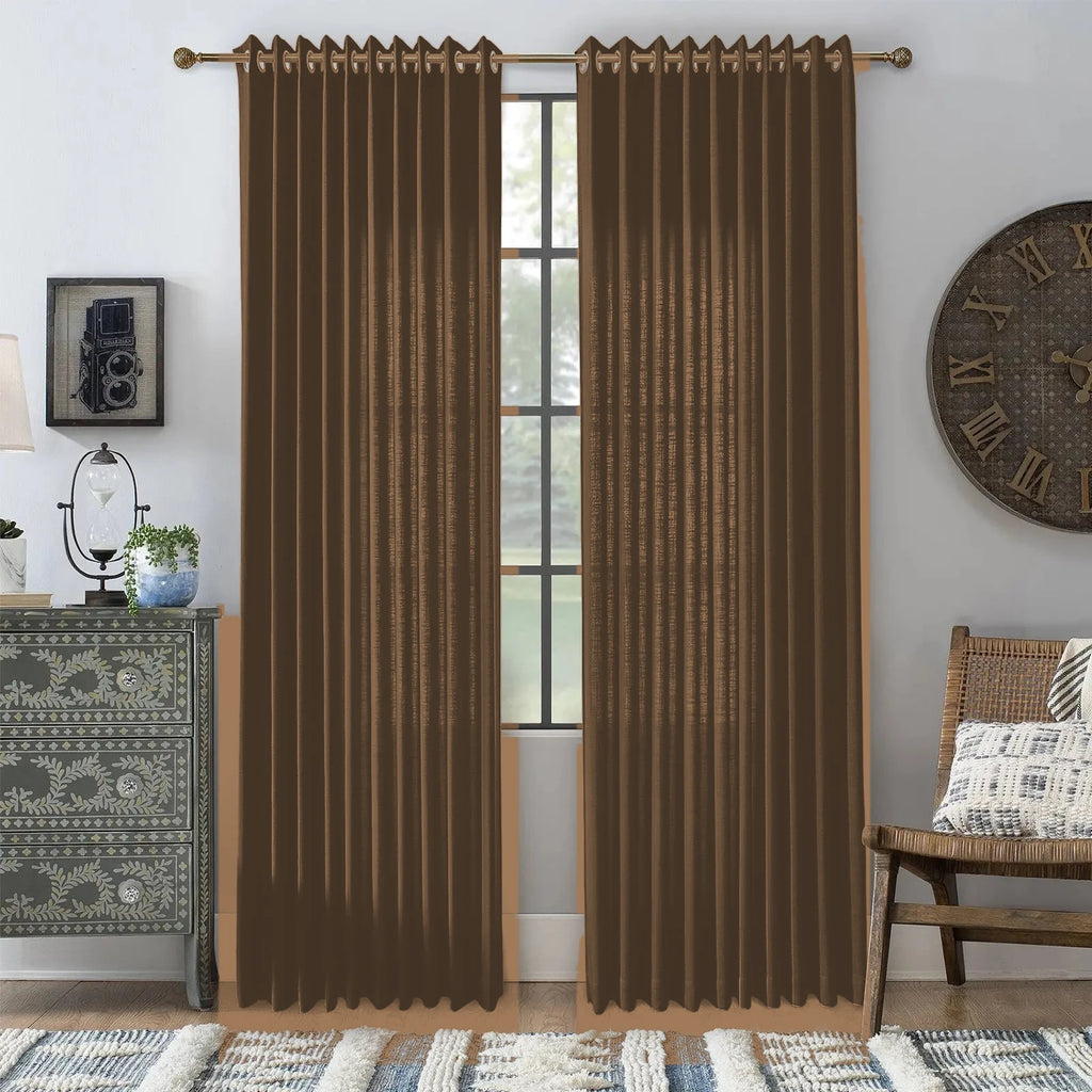 Luxury Curtains for Living Room Moab - #2029-8 Chinese Coffee Color browser generated product photo