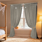 Halloween Drapes for bedroom Moab - Ivory White H812-2
