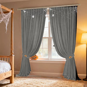 Halloween Drapes for bedroom Moab - Light Grey H812-7