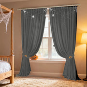 Halloween Drapes for bedroom Moab - Grey H812-8