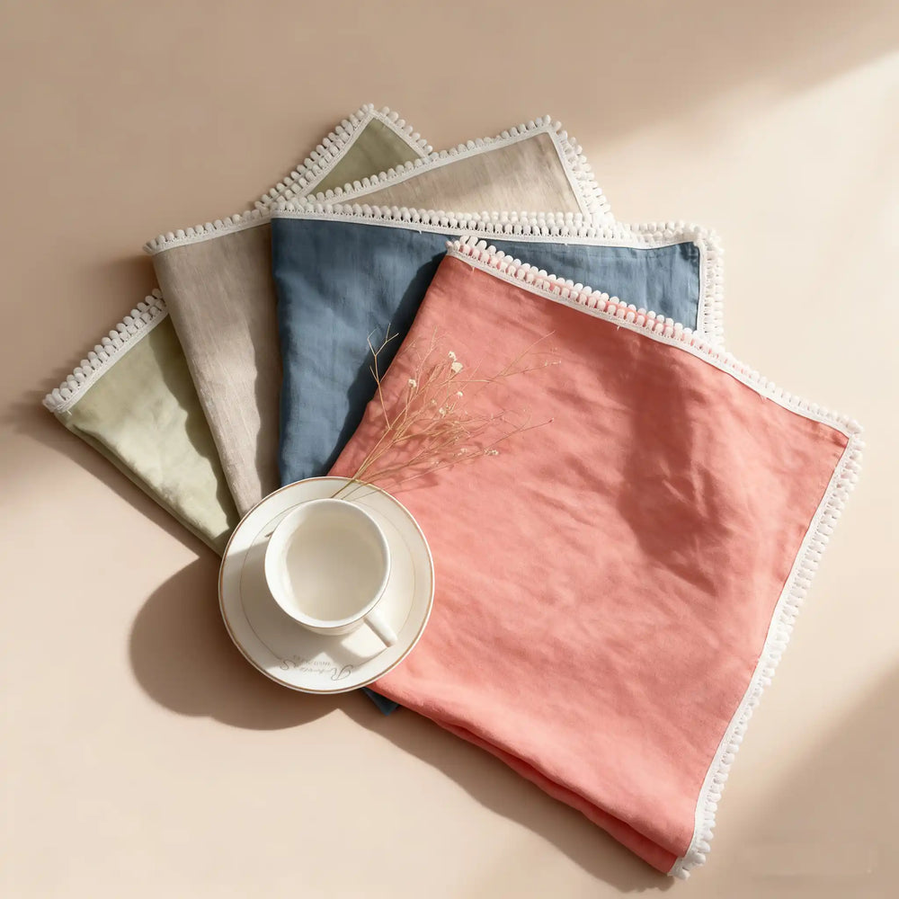 Thickened Cotton Cloth Napkins with Fringe - Fredesigner