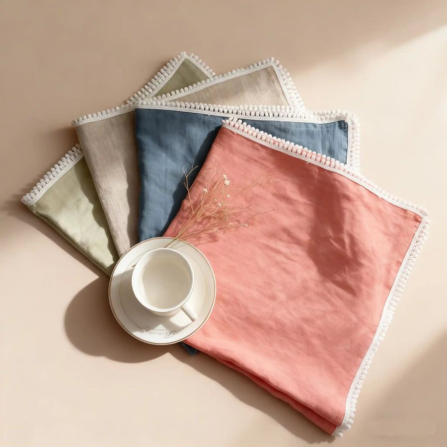 Thickened Cotton Cloth Napkins with Fringe - Fredesigner