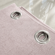 Natural Faux Linen 100% Blackout Grommet Curtains - Dusty Blush - view 4