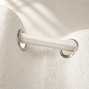 Natural Faux Linen 100% Blackout Grommet Curtains - Ivory White - view 5