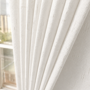 Natural Faux Linen 100% Blackout Grommet Curtains - Ivory White - view 6