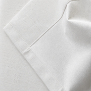 Natural Faux Linen 100% Blackout Grommet Curtains - Ivory White - view 7