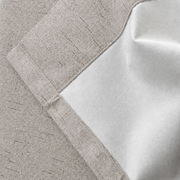 Natural Faux Linen 100% Blackout Grommet Curtains - Natural Flax - view 7