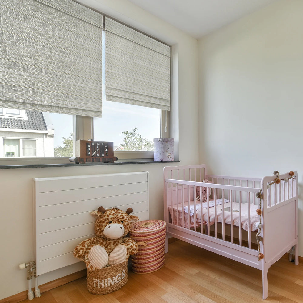 Custom 25%Red Ramie 25% Bamboo 50% Paper Roman Shade Blind for Windows or Doors【2025-DMC01/02/03-01/】